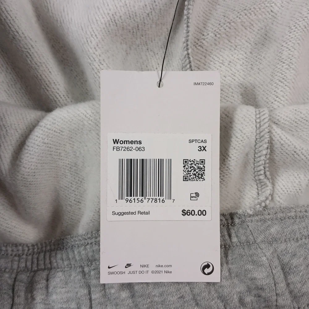 Nike Club Fleece Sweatpants Womens 3X Plus Size Sportswear Mid-Rise Wide-Leg NEW